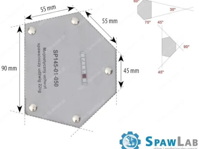 Spartus Magnetyczny uchwyt spawalniczy udźwig: 22kg