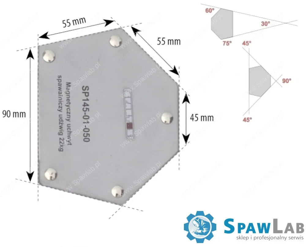 Spartus Magnetyczny uchwyt spawalniczy udźwig: 22kg