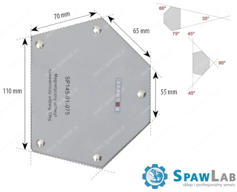 Spartus Magnetyczny uchwyt spawalniczy udźwig: 33kg