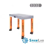 Spartus [Outlet] Stół spawalniczy Spartus Hermes 3D 1000x500x100mm | system D16 | 4 nogi z kółkami L=650mm