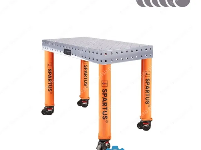 Spartus [Outlet] Stół spawalniczy Spartus Hermes 3D 1000x500x100mm | system D16 | 4 nogi z kółkami L=650mm