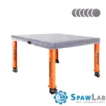 Spartus [Outlet] Stół spawalniczy Spartus Hermes 3D 1200x1200x100mm | system D16 | 4 nogi z kółkami L=650mm