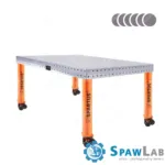 Spartus [Outlet] Stół spawalniczy Spartus Hermes 3D 1500x1000x100mm | system D16 | 4 nogi z kółkami L=650mm