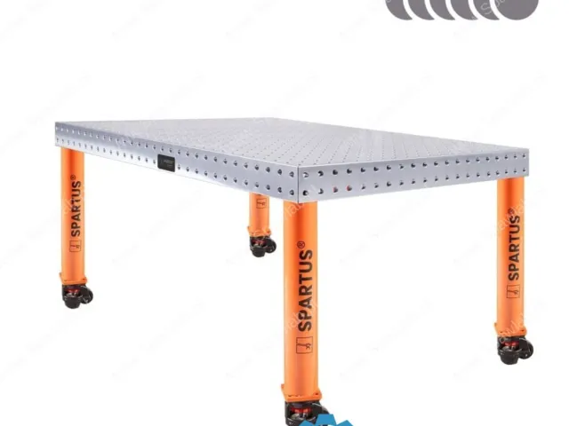 Spartus [Outlet] Stół spawalniczy Spartus Hermes 3D 1500x1000x100mm | system D16 | 4 nogi z kółkami L=650mm
