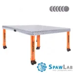 Spartus [Outlet] Stół spawalniczy Spartus Hermes 3D 1500x1500x100mm | system D16 | 5 nóg z kółkami L=650mm