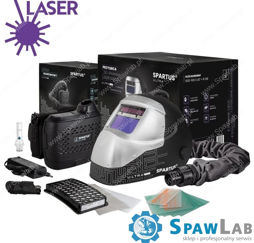 Spartus Przyłbica do spawania laserowego SPARTUS Ultra VX27 z systemem nawiewowym