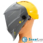 Spartus Przyłbica SPARTUS® Pro 301X (szara) z kaskiem i adapterem