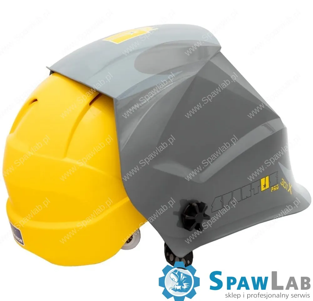 Spartus Przyłbica SPARTUS® Pro 301X (szara) z kaskiem i adapterem, zdjęcie 3