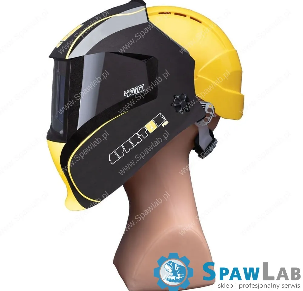 Spartus Przyłbica SPARTUS Pro 401X z kaskiem i adapterem
