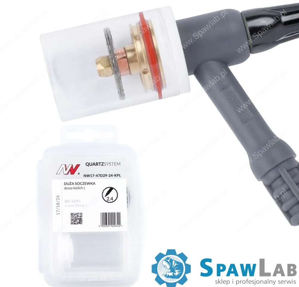 Spartus QUARTZSYSTEM - duża soczewka dysza L, wymienne sitko 17/18/26 [na elektrodę 2.4mm]