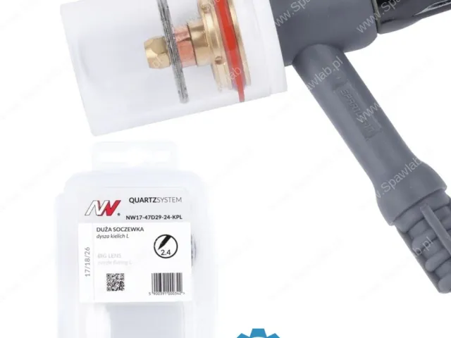 Spartus QUARTZSYSTEM - duża soczewka dysza L, wymienne sitko 17/18/26 [na elektrodę 2.4mm]