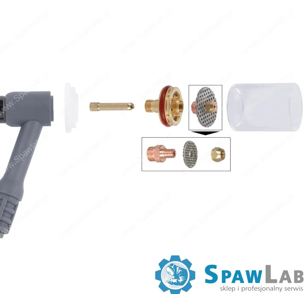 Spartus QUARTZSYSTEM - duża soczewka dysza L, wymienne sitko 17/18/26 [na elektrodę 2.4mm], zdjęcie 3