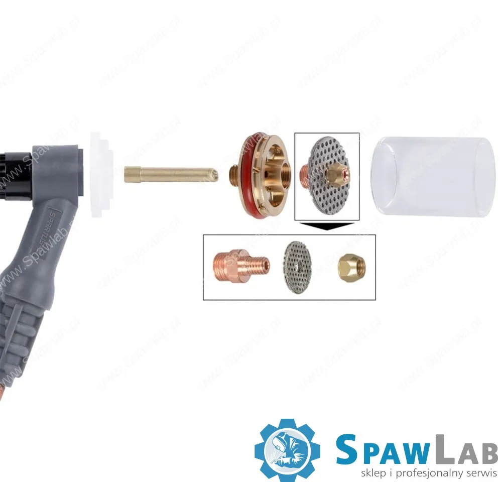 Spartus QUARTZSystem - duża soczewka dysza L, wymienne sitko 9/20 [na elektrodę 2.4mm], zdjęcie 3