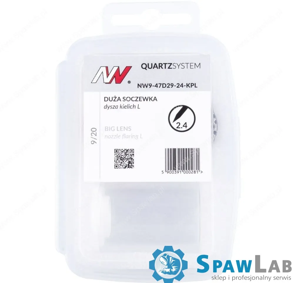 Spartus QUARTZSystem - duża soczewka dysza L, wymienne sitko 9/20 [na elektrodę 2.4mm], zdjęcie 4