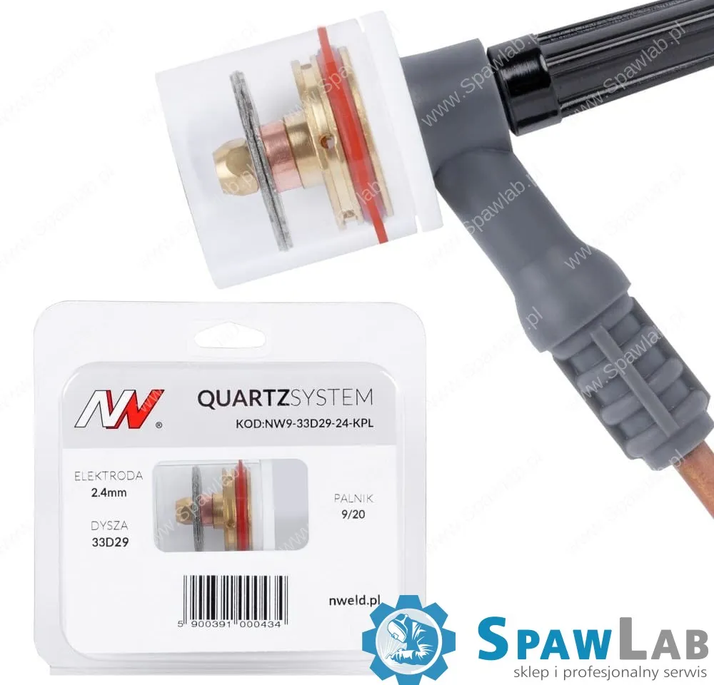 Spartus QUARTZSystem - duża soczewka dysza S, wymienne sitko 9/20 [na elektrodę 2.4mm]
