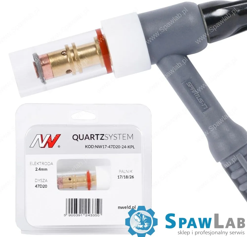 Spartus QUARTZSYSTEM - mała soczewka dysza L 17/18/26 [na elektrodę 2.4mm]