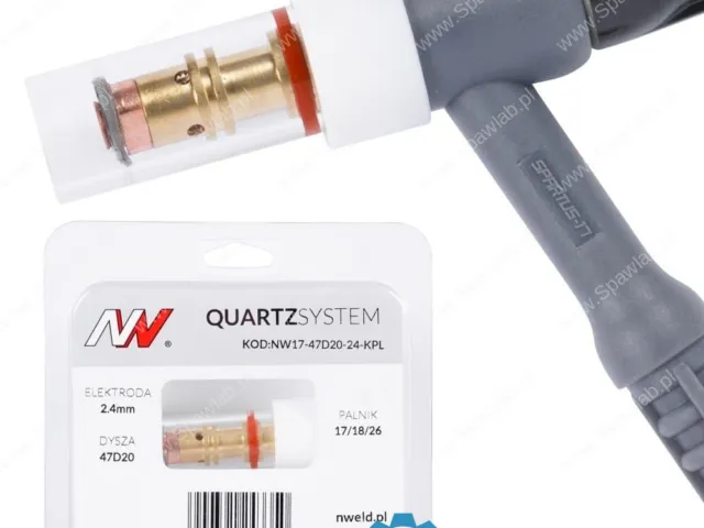 Spartus QUARTZSYSTEM - mała soczewka dysza L 17/18/26 [na elektrodę 2.4mm]