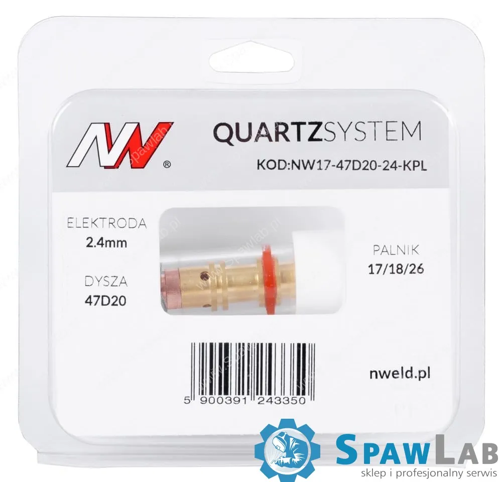 Spartus QUARTZSYSTEM - mała soczewka dysza L 17/18/26 [na elektrodę 2.4mm], zdjęcie 4