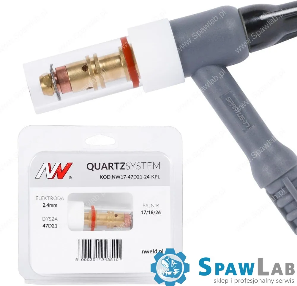 Spartus QUARTZSYSTEM - mała soczewka dysza L, wymienne sitko 17/18/26 [na elektrodę 2.4mm]