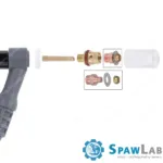 Spartus QUARTZSystem - mała soczewka dysza L, wymienne sitko 9/20 [na elektrodę 2.4mm], zdjęcie 3
