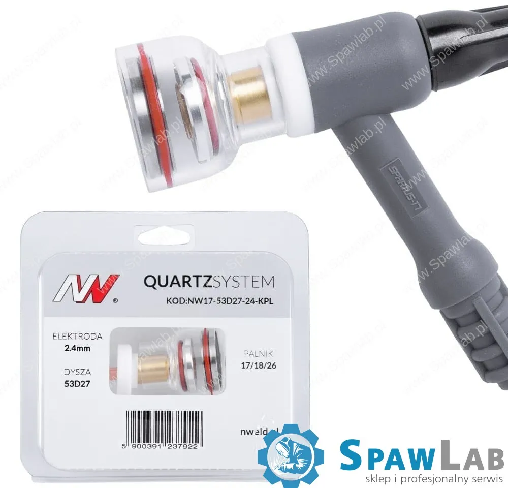 Spartus QUARTZSYSTEM, Soczewka Wer. krótka dysza kielich L 17/18/26 [na elektrodę 2.4mm]