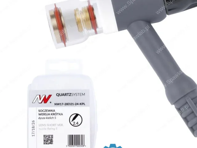 Spartus QUARTZSYSTEM - Soczewka Wer. krótka dysza kielich S 17/18/26 [na elektrodę 2.4mm]