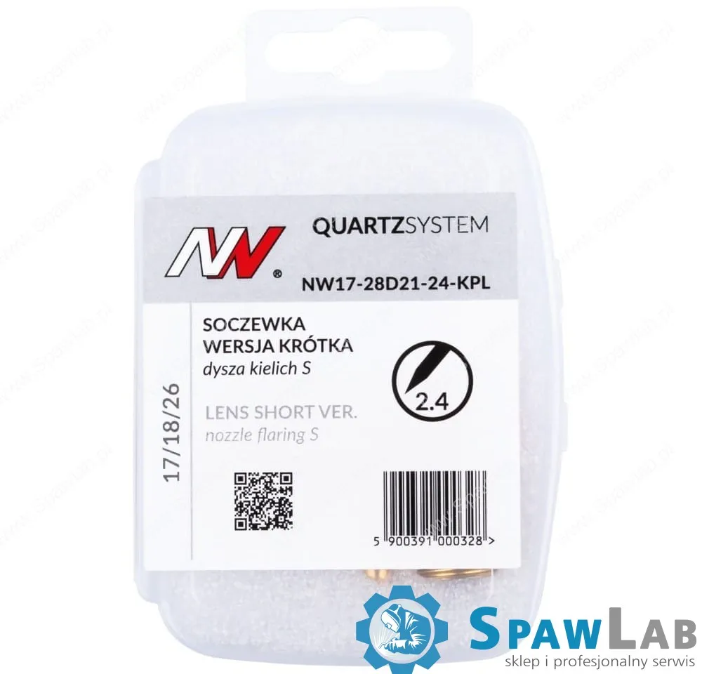 Spartus QUARTZSYSTEM - Soczewka Wer. krótka dysza kielich S 17/18/26 [na elektrodę 2.4mm], zdjęcie 4