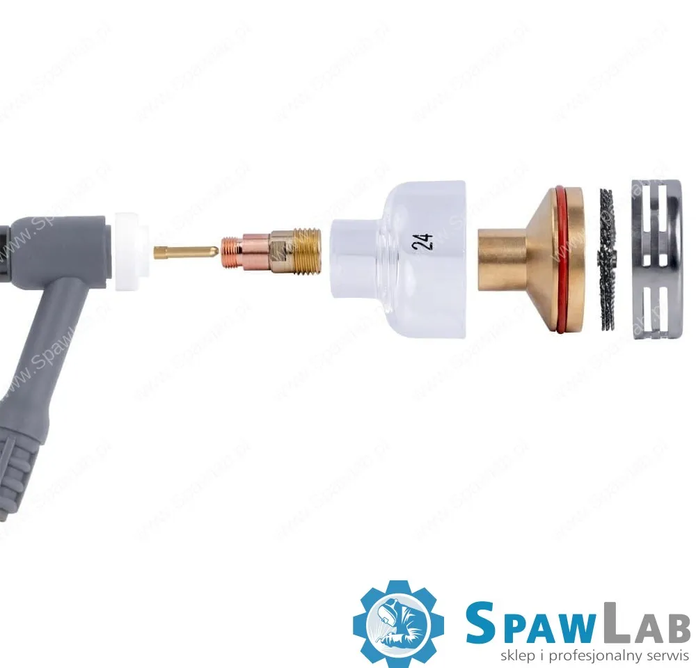 Spartus QUARTZSystem - Soczewka wersja krótka dysza kielich GUARD L #24 [na elektrodę 2.4mm], zdjęcie 4