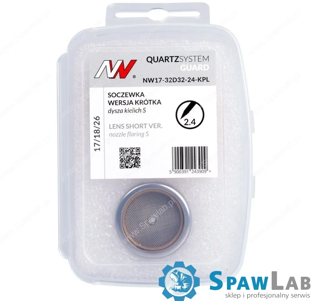 Spartus QUARTZSystem - Soczewka wersja krótka dysza kielich GUARD S #16 [na elektrodę 2.4mm], zdjęcie 5