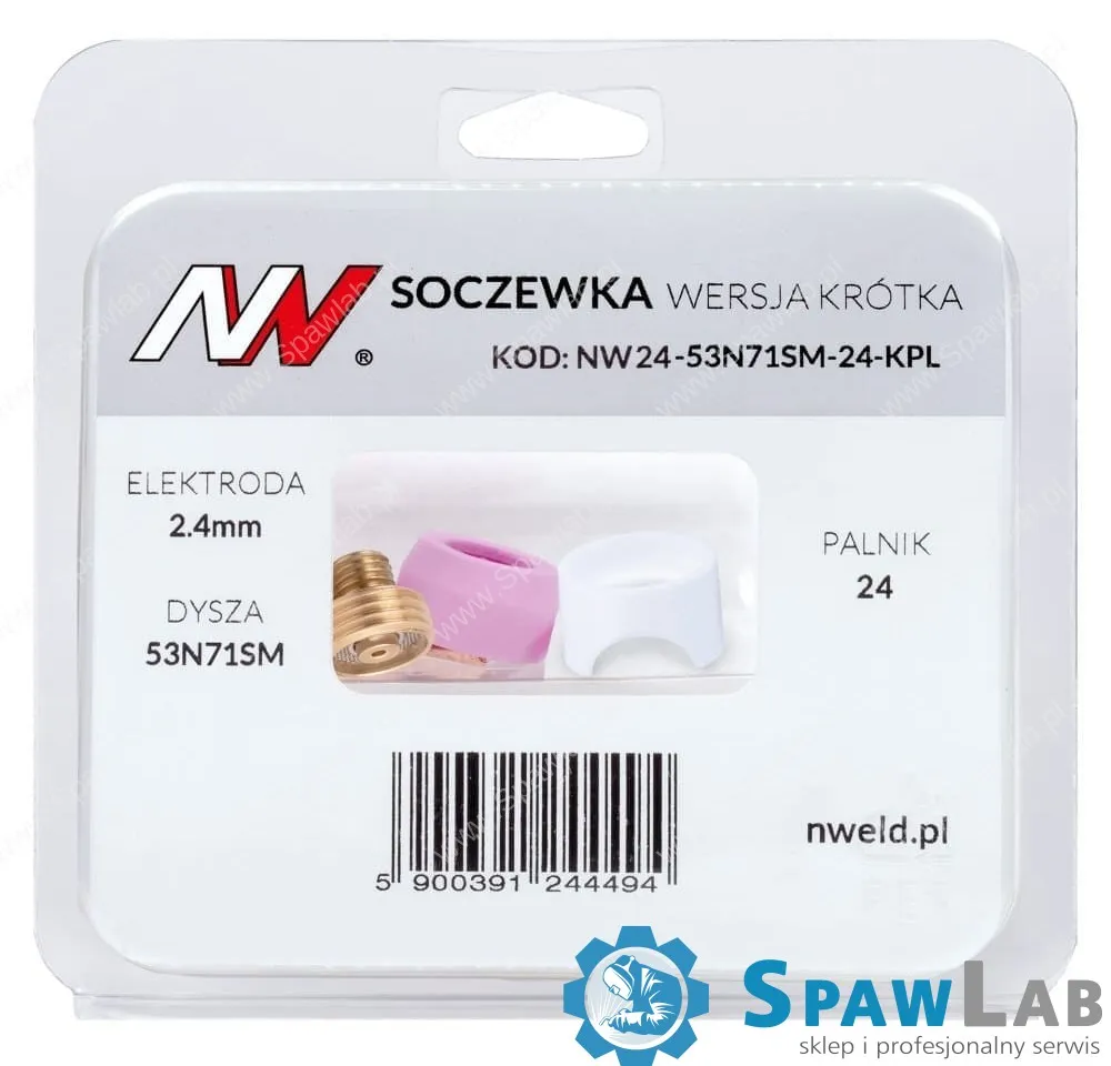 Spartus Soczewka wersja krótka 24/24W #7 [na elektrodę 2.4mm] L=15mm, zdjęcie 4