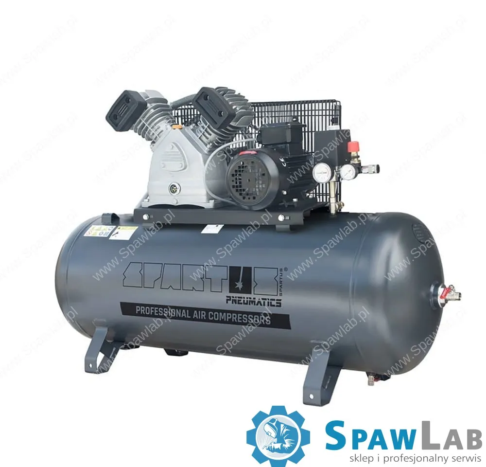 Spartus Sprężarka tłokowa SPARTUS® na zbiorniku poziomym [420/200 2.2kW 230V 10bar]