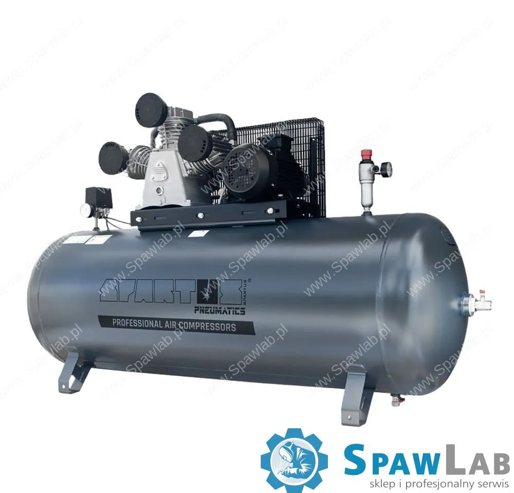 Spartus Sprężarka tłokowa SPARTUS® na zbiorniku poziomym [880/500 5.5kW 400V 10bar]