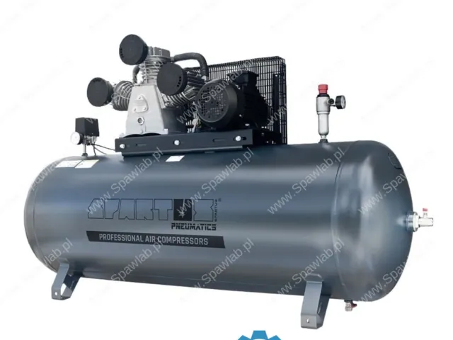 Spartus Sprężarka tłokowa SPARTUS® na zbiorniku poziomym [880/500 5.5kW 400V 10bar]