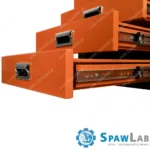 Spartus Stół spawalniczy 1200x750x820mm na kółkach, system D16, z szufladami, szafką i zestawem 62 narzędzi, zdjęcie 5