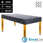 Spartus Stół spawalniczy Spartus Maximus 3D 2000x1000x200mm | diagonalny | D28 | 4 nogi ze stopami L=650mm