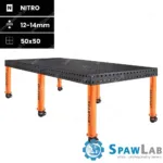 Spartus Stół spawalniczy Spartus Maximus 3D 2400x1200x100mm | system D16 | 6 nóg z kółkami L=650mm