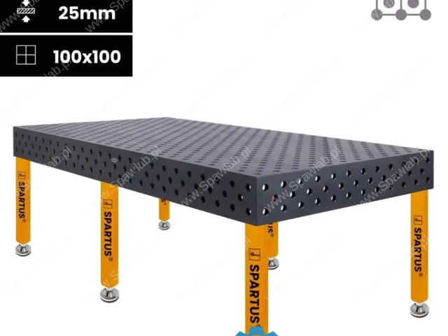Spartus Stół spawalniczy Spartus Maximus 3D 2400x1200x200mm | diagonalny | D28 | 6 nóg ze stopami L=650mm