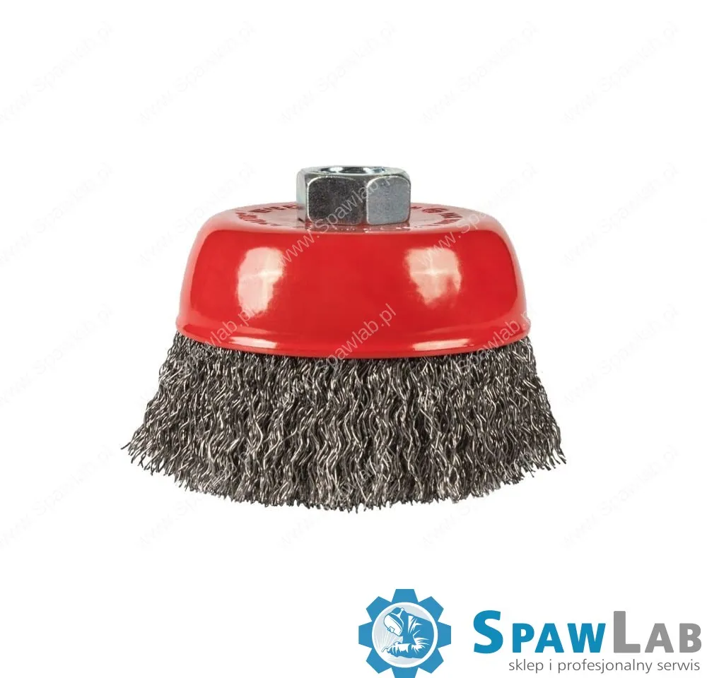 Spartus Szczotka doczołowa fi 100mm, drut stalowy falisty 0,3mm, gwint M14, zdjęcie 2