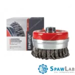Spartus Szczotka doczołowa fi 100mm, drut stalowy splatany 0,5mm, gwint M14