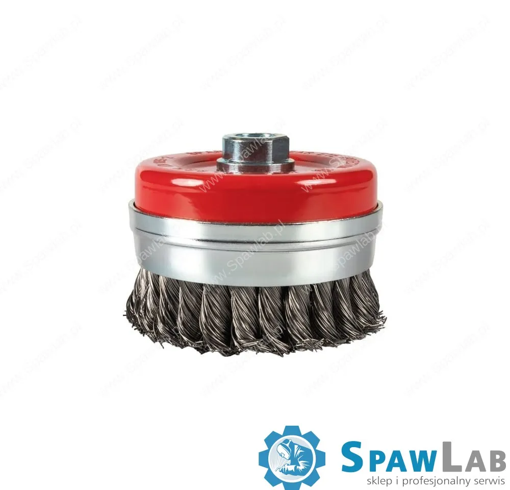 Spartus Szczotka doczołowa fi 100mm, drut stalowy splatany 0,5mm, gwint M14, zdjęcie 2