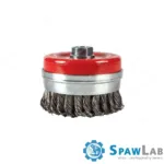 Spartus Szczotka doczołowa fi 100mm, drut stalowy splatany 0,5mm, gwint M14, zdjęcie 2