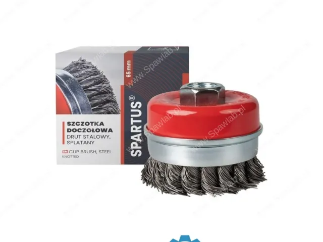 Spartus Szczotka doczołowa fi 65mm, drut stalowy splatany 0,5mm, gwint M14