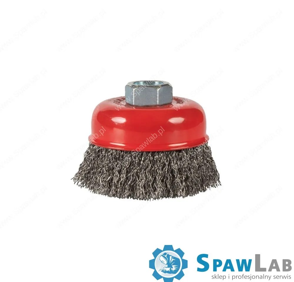 Spartus Szczotka doczołowa fi 75mm, drut stalowy falisty 0,3mm, gwint M14, zdjęcie 2