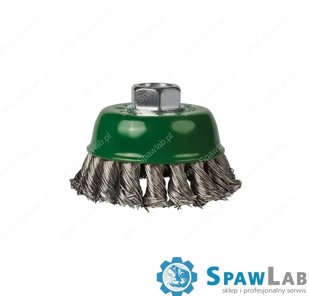 Spartus Szczotka doczołowa fi 80mm, drut nierdzewny splatany 0,5mm, gwint M14, zdjęcie 2