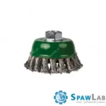 Spartus Szczotka doczołowa fi 80mm, drut nierdzewny splatany 0,5mm, gwint M14, zdjęcie 2