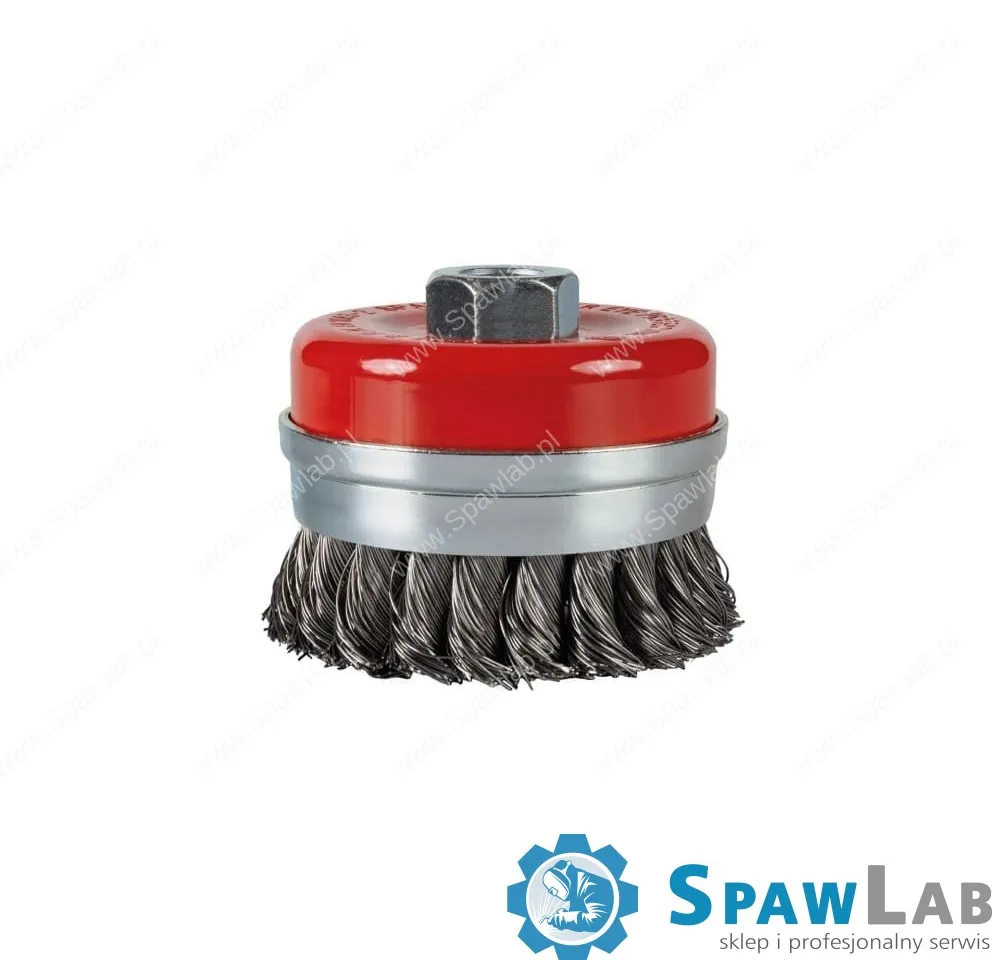 Spartus Szczotka doczołowa fi 80mm, drut stalowy splatany 0,5mm, gwint M14, zdjęcie 2