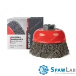 Spartus Szczotka doczołowa fi 85mm, drut stalowy falisty 0,3mm, gwint M14