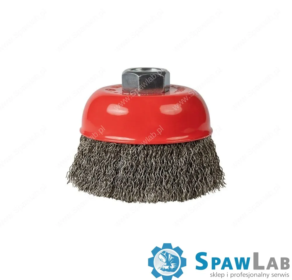 Spartus Szczotka doczołowa fi 85mm, drut stalowy falisty 0,3mm, gwint M14, zdjęcie 2