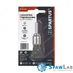 Spartus Szczotka pędzelkowa fi 17mm, drut stalowy falisty 0,3mm, trzpień 6mm