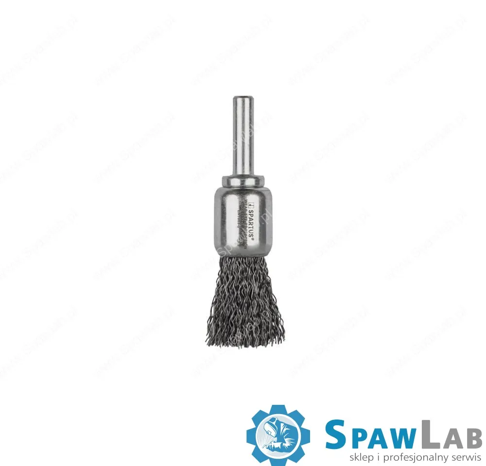 Spartus Szczotka pędzelkowa fi 17mm, drut stalowy falisty 0,3mm, trzpień 6mm, zdjęcie 2
